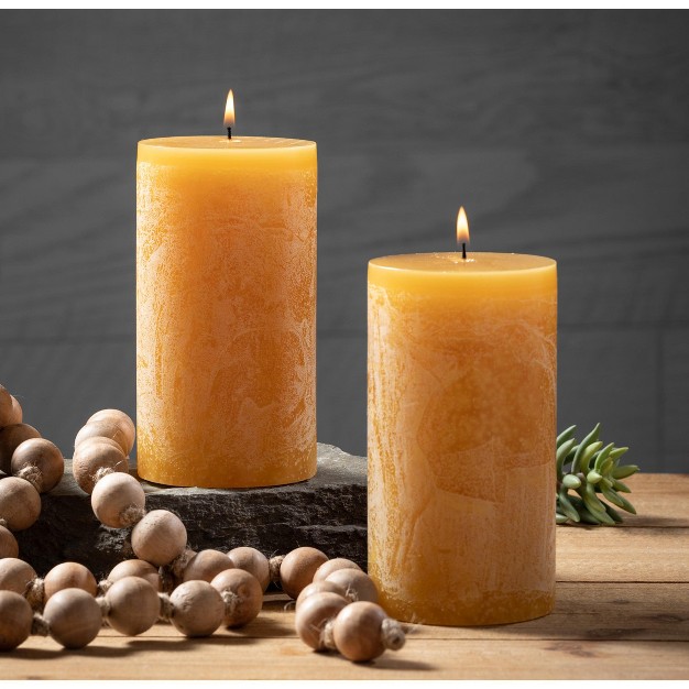 Brown Sugar Timber Pillar Candle scentless Clean burning Environmental Friendly