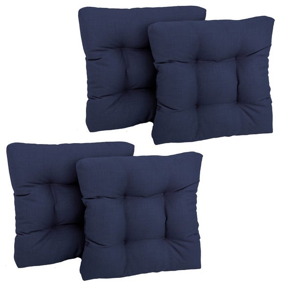 19-inch Square Tufted Indoor/Outdoor Chair Cushions (Set of 4) - 19