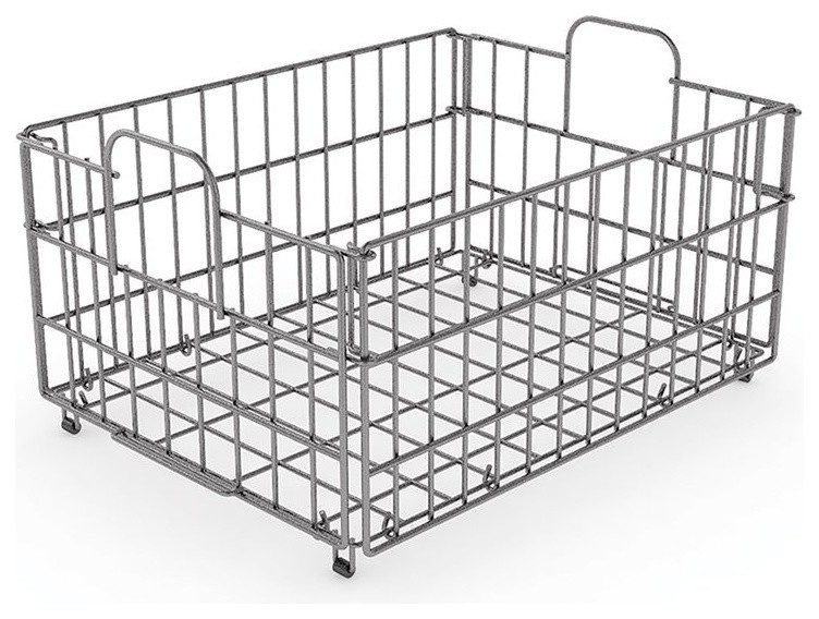 Atlantic Narrow Large Metal and Wire Cart System 3 Tier in White   Bookcases   by Homesquare  Houzz