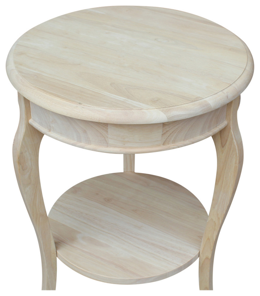 Cambria Round End Table   Transitional   Side Tables And End Tables   by International Concepts  Houzz