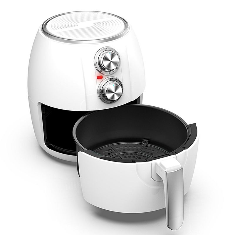 Brentwood 3.2 Quart Electric Air Fryer with Timer and Temp Control in White