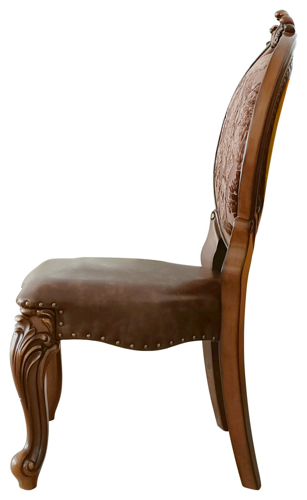 ACME Versailles  Side Chair (Set 2) in Cherry Finish   Victorian   Dining Chairs   by Acme Furniture  Houzz