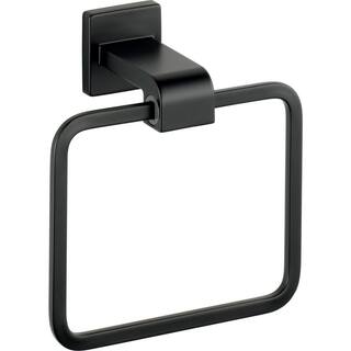 Delta Ara Towel Ring in Matte Black 77546-BL