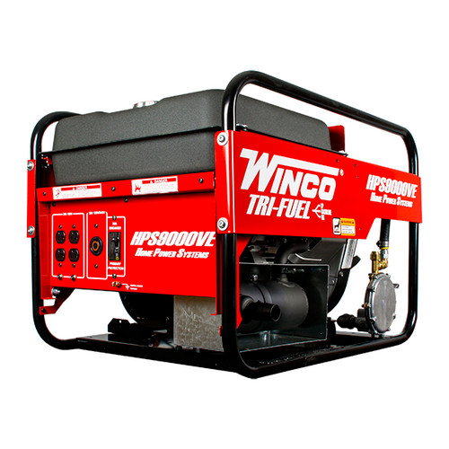 Winco HPS9000VE  8000W Electric Start Portable Tri-Fuel Generator