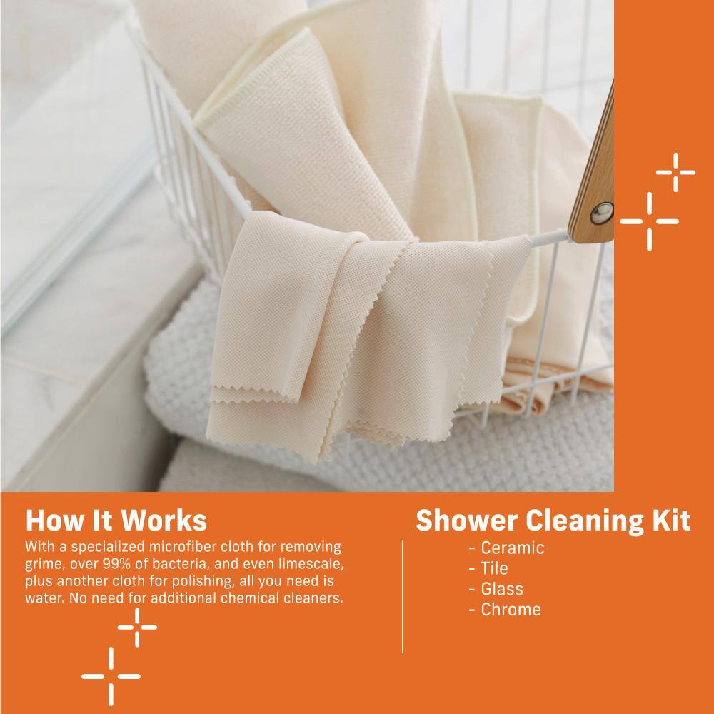 E-Cloth Microfiber Shower Cleaning Kit 2 Cloth Set 10612M