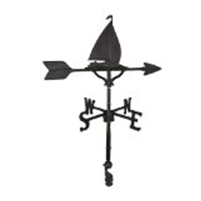 Montague Metal Products WV-271-SB 200 Series 32 In. Black Sailboat Weathervane