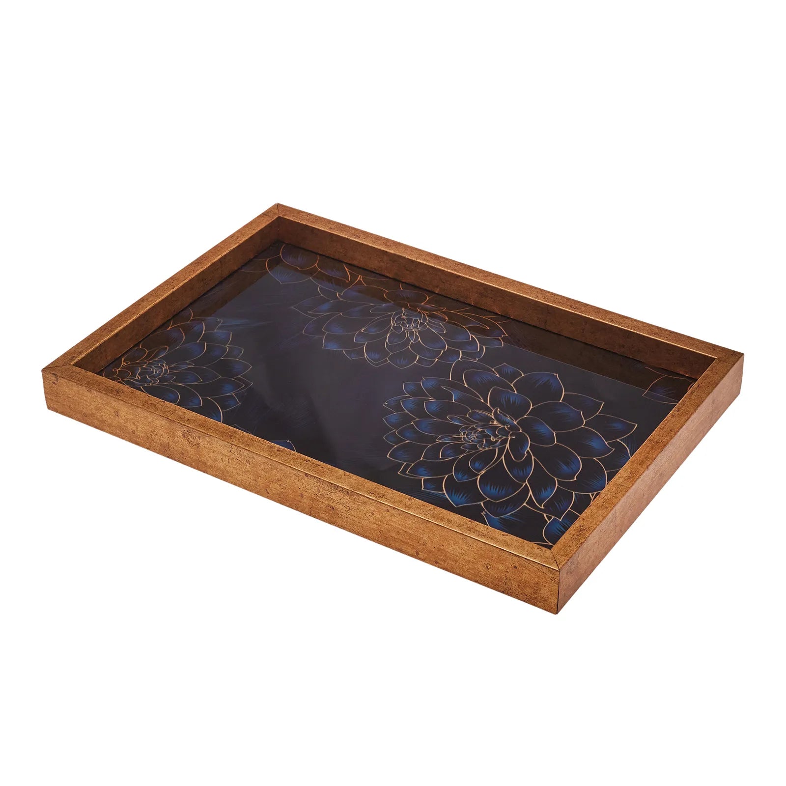 Karaca Home Deep Forest Tray Navy Blue 40X25 Cm 300.21.02.0442