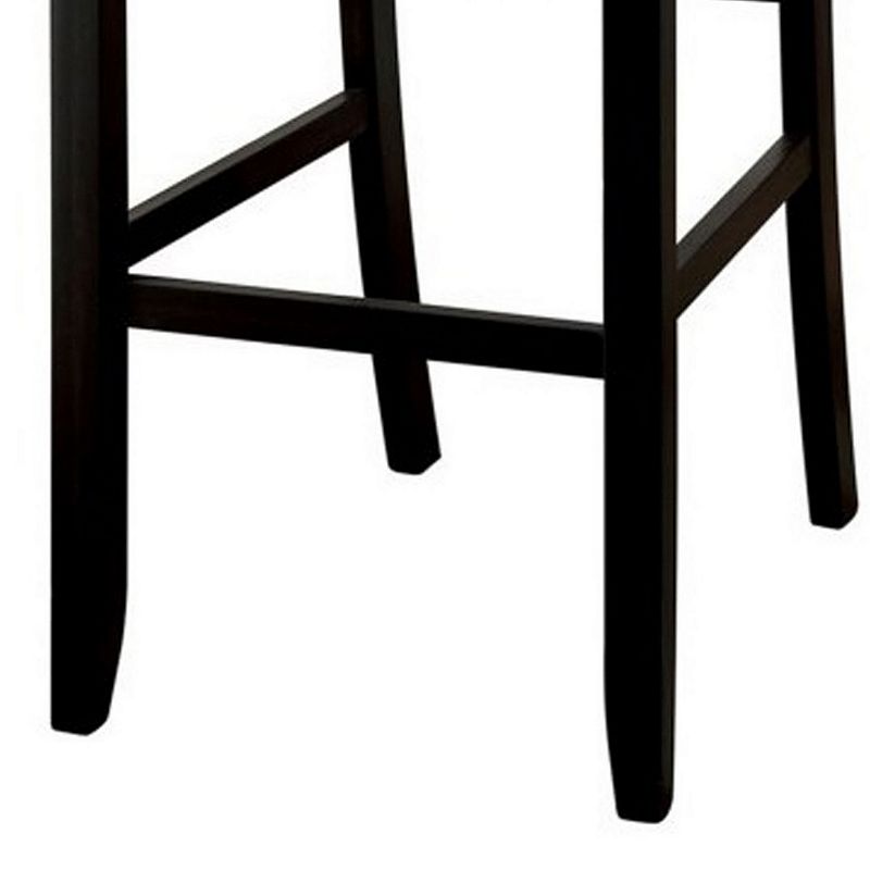 SANIA II Rustic Counter Height Chair， Antique Black Finish， Set of 2