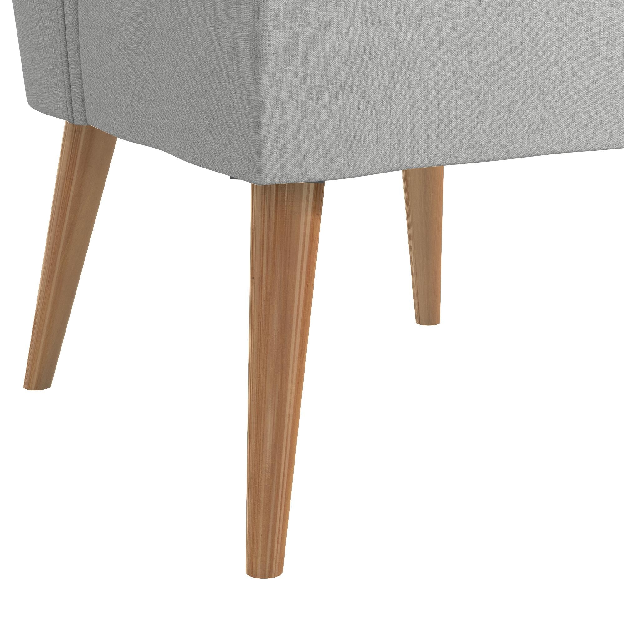 Novogratz Brittany Upholstered Accent Chair, Light Gray Linen