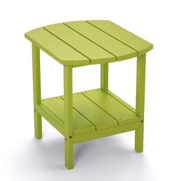 2Tier Adirondack Side Table，Outdoor End Tables HDPE AllWeather Resistant