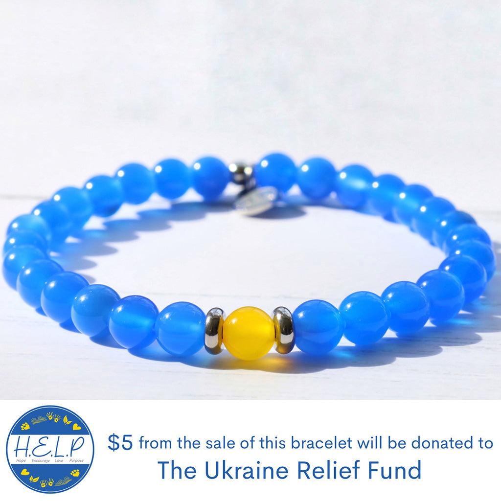 T. Jazelle  Stand Together Ukraine Beaded Bracelet