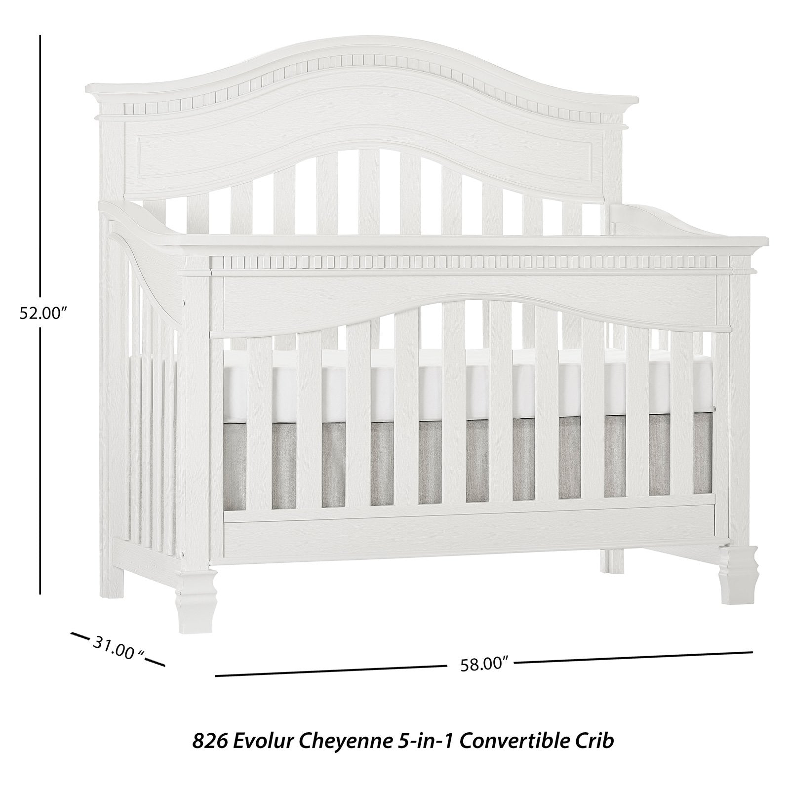 Evolur Cheyenne 5-in-1 Convertible Crib