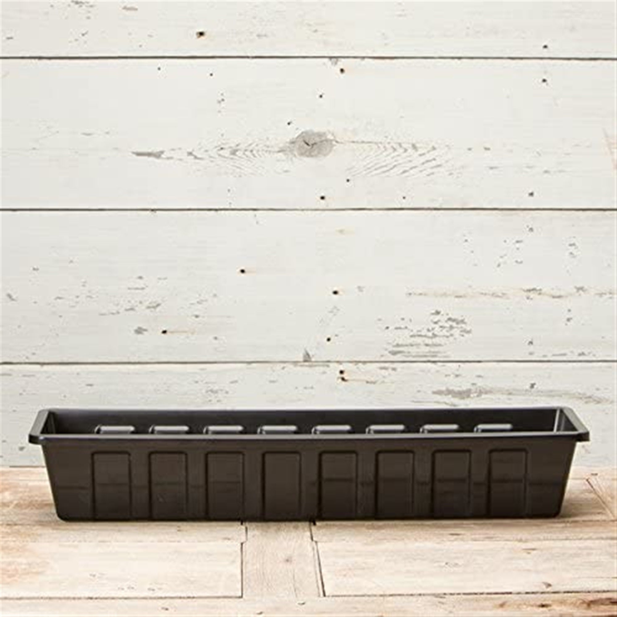 Novelty Poly-Pro Plastic Indoor/Outdoor Liner/Planter Flower Box, Black 30 inch