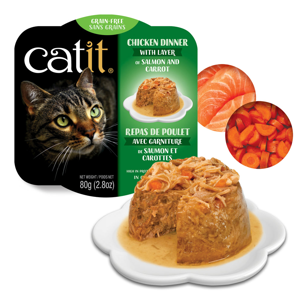 Catit Chicken Dinner with Salmon and Carrot Grain Free Wet Cat Food