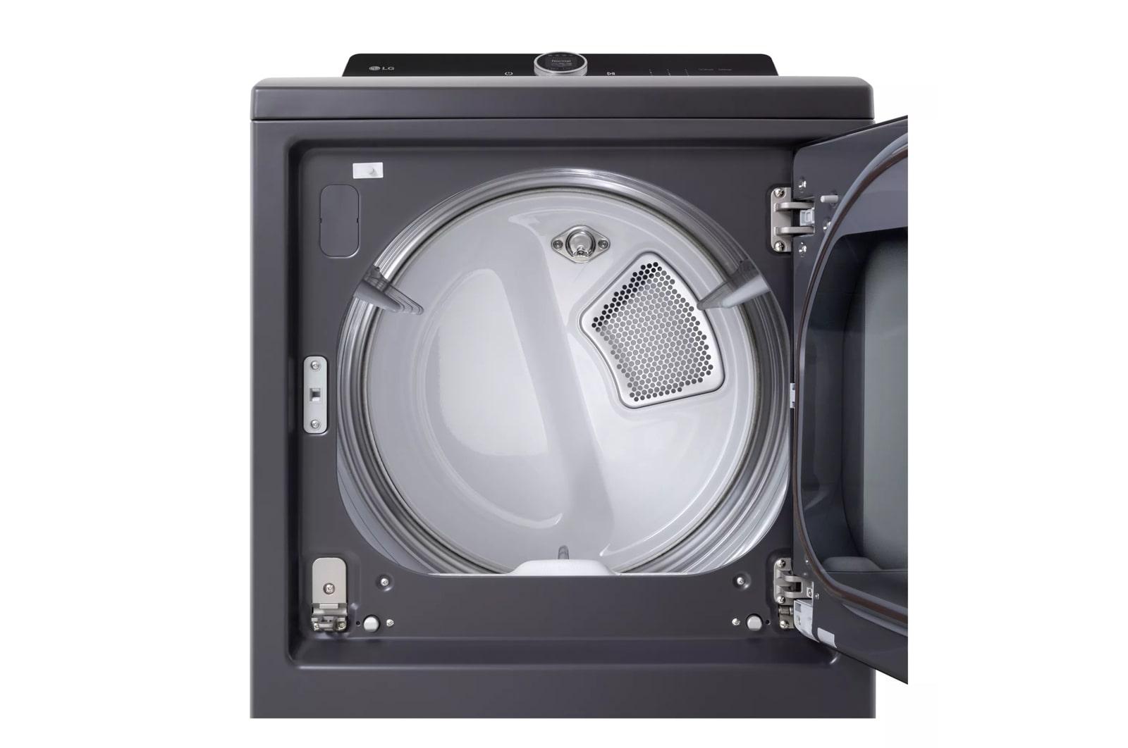 Lg DLEX8600BE 7.3 Cu. Ft. Ultra Large Capacity Rear Control Electric Dryer With Lg Easyload™ Door, Ai Sensing And Turbosteam™