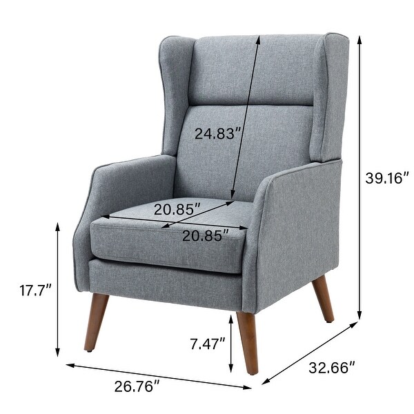 Upholstered Modern Accent Chair Living Room Armchairs