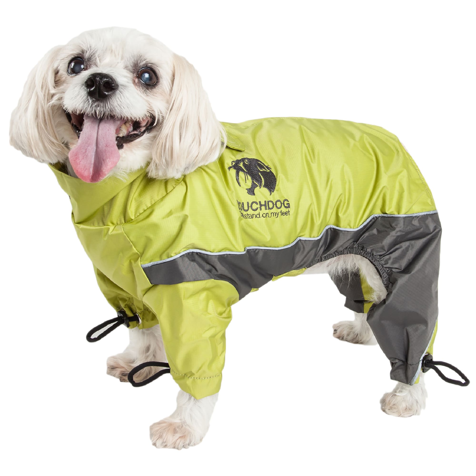 Touchdog Green Quantum-Ice Full-Bodied Adjustable and 3M Reflective Dog Jacket， X-Small