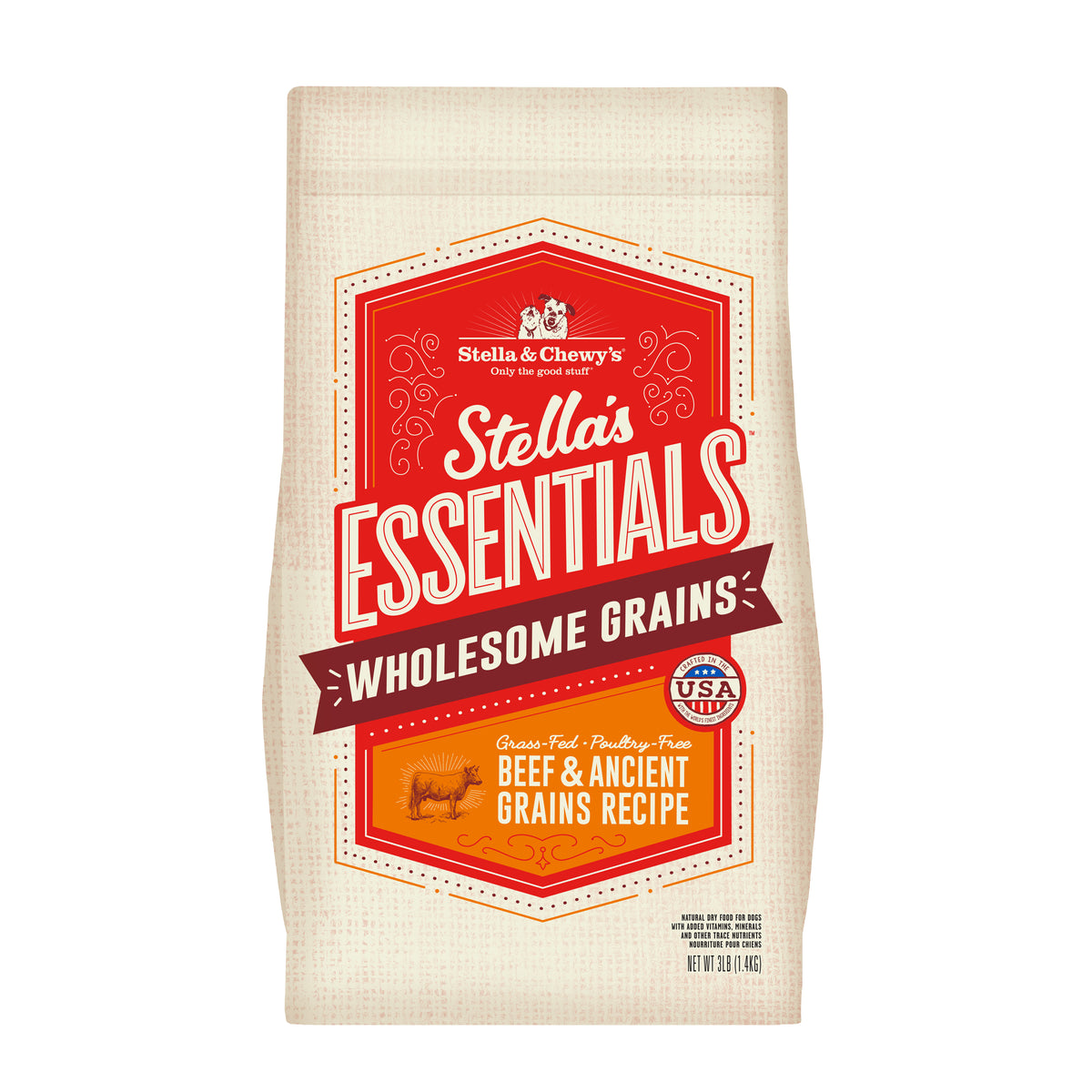 Stellas Essentials Beef  Ancient Grains Dry Dog Food