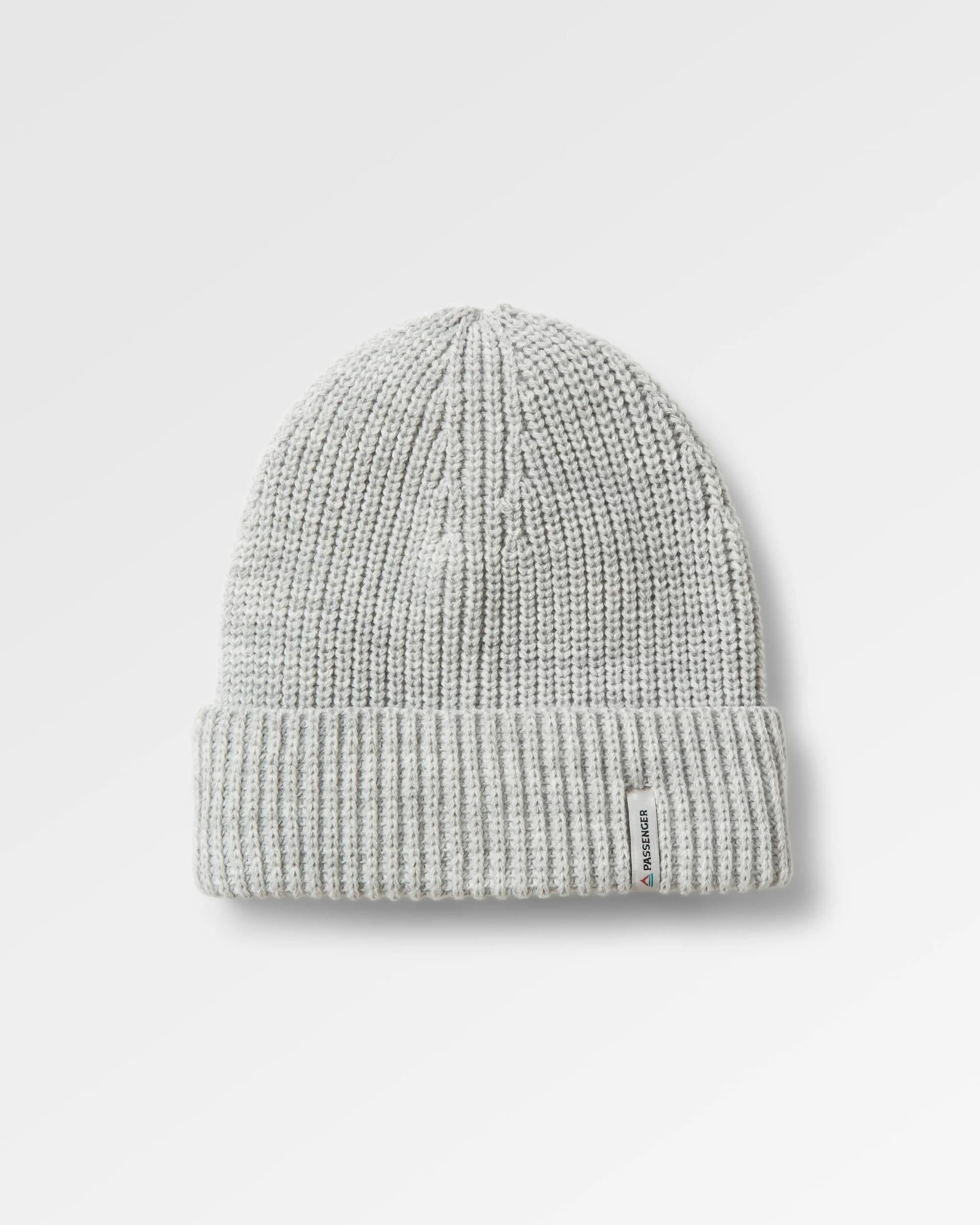 Compass Recycled Beanie - Light Grey Marl