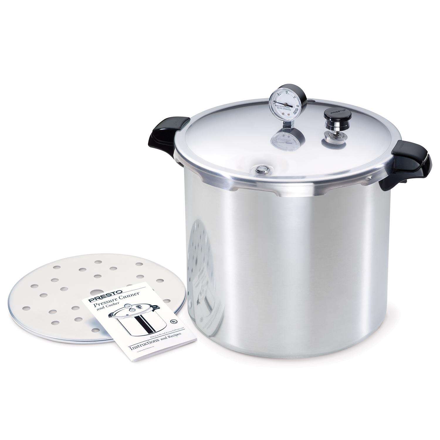 Presto Brushed Aluminum Pressure Cooker and Canner 23 qt