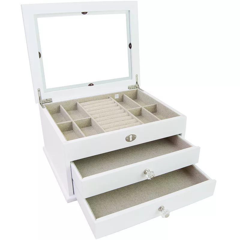 Mele and Co. Large Lili Wood Jewelry Organizing Box