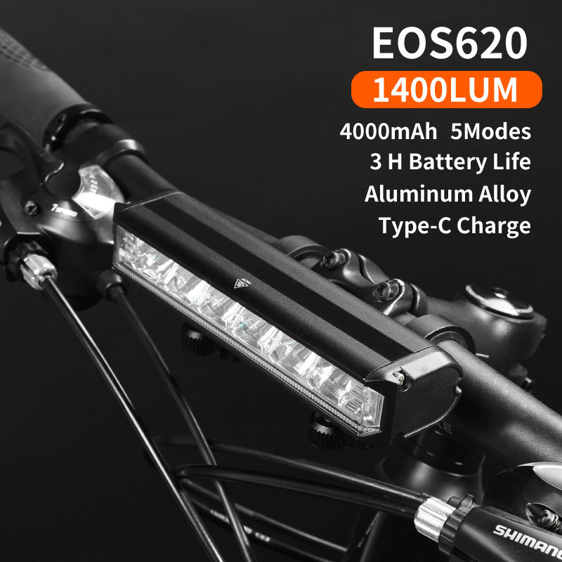 EOS640 Mountain Bike Black 2600 Lumen Light USB Charging Headlight Bright Night Riding Lamp Bicycle Accessories