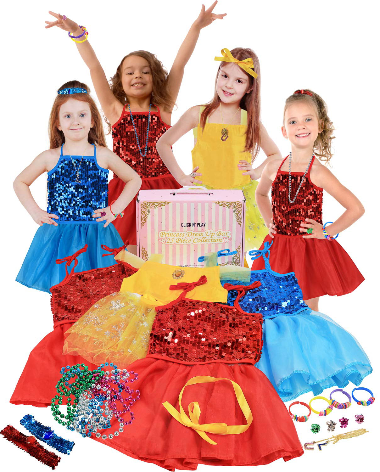 Click N' Play Everyday Fancy-Dress Costumes for Child， Little Girls S (4-6) (Set 25)