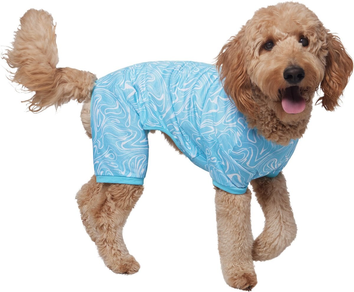 Frisco Blue Ocean Waves Dog and Cat Jersey PJs