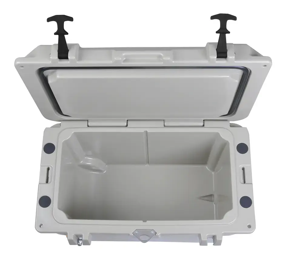 China factory price rotomolded coolers with bluetooth speaker portable trolley cooler 42L fishing fresh ice chest cooler box