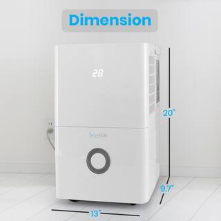 SereneLife 30-Pint Compact Dehumidifier for Quiet  Efficient Intelligent Humidity Control on SmallMedium Rooms up to 1500 sq.ft. SLDEHU30