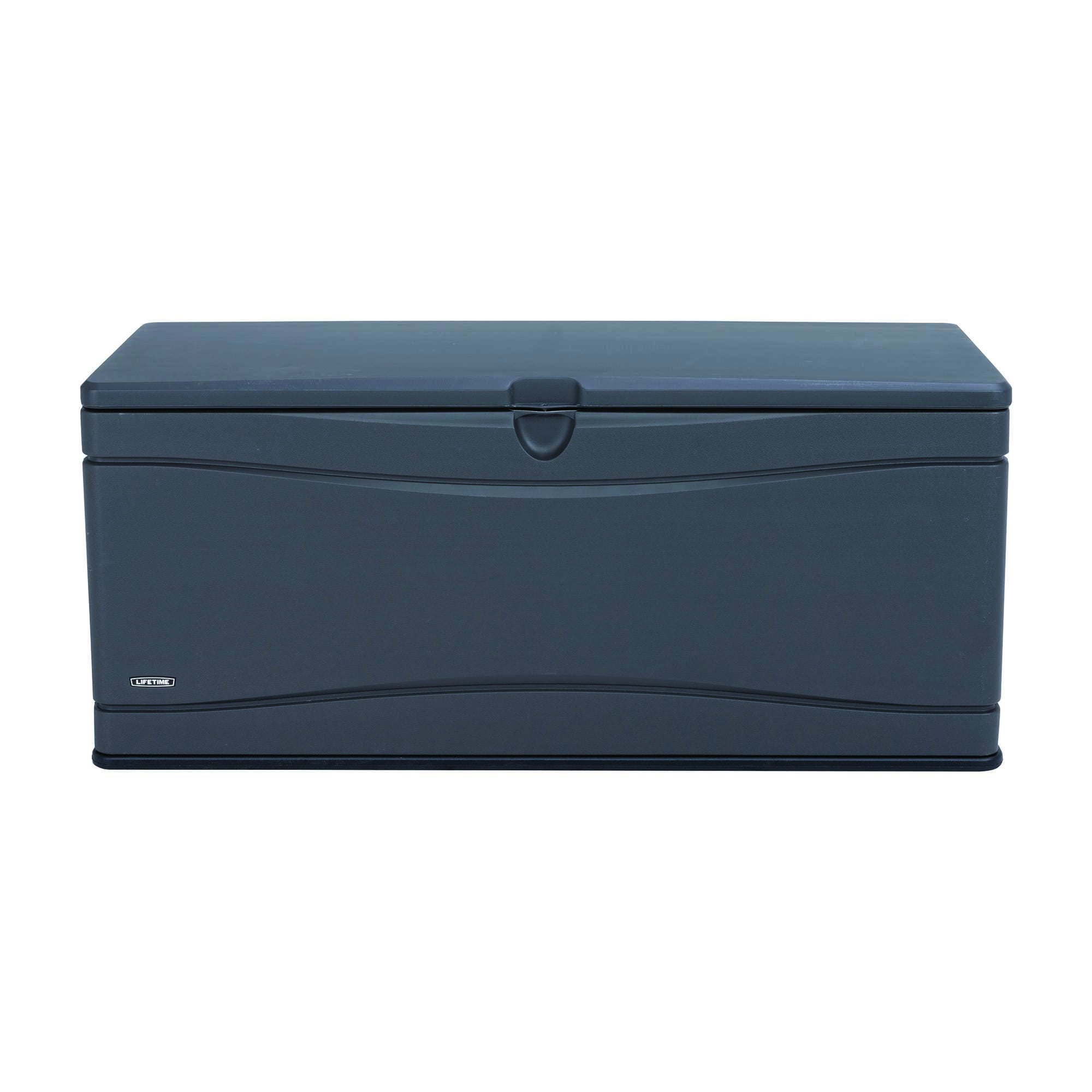 Lifetime Heavy-Duty 130 Gallon Plastic Deck Box, Gray