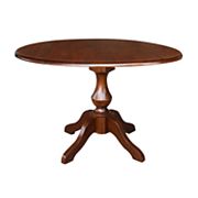 International Concepts Round Dual Drop Leaf Pedestal Dining Table