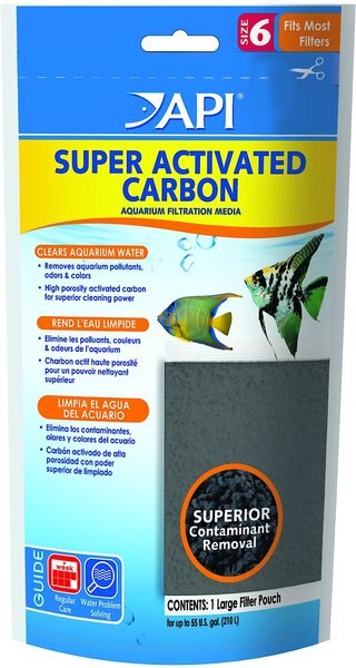 API Super Activated Carbon Aquarium Canister Filter Filtration Pouch