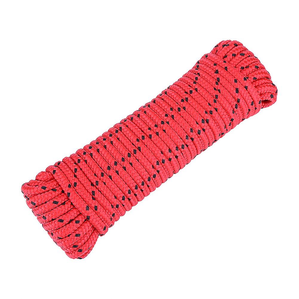 20m Polypropylene Fiber Braided Outdoor Survival Rescue Auxiliary Rope Cord(red)