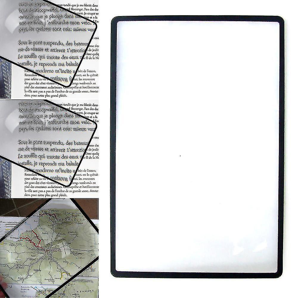 3x Magnifying Glass Large Magnifier Sheet Full Page Book Reading Aid Lens_b