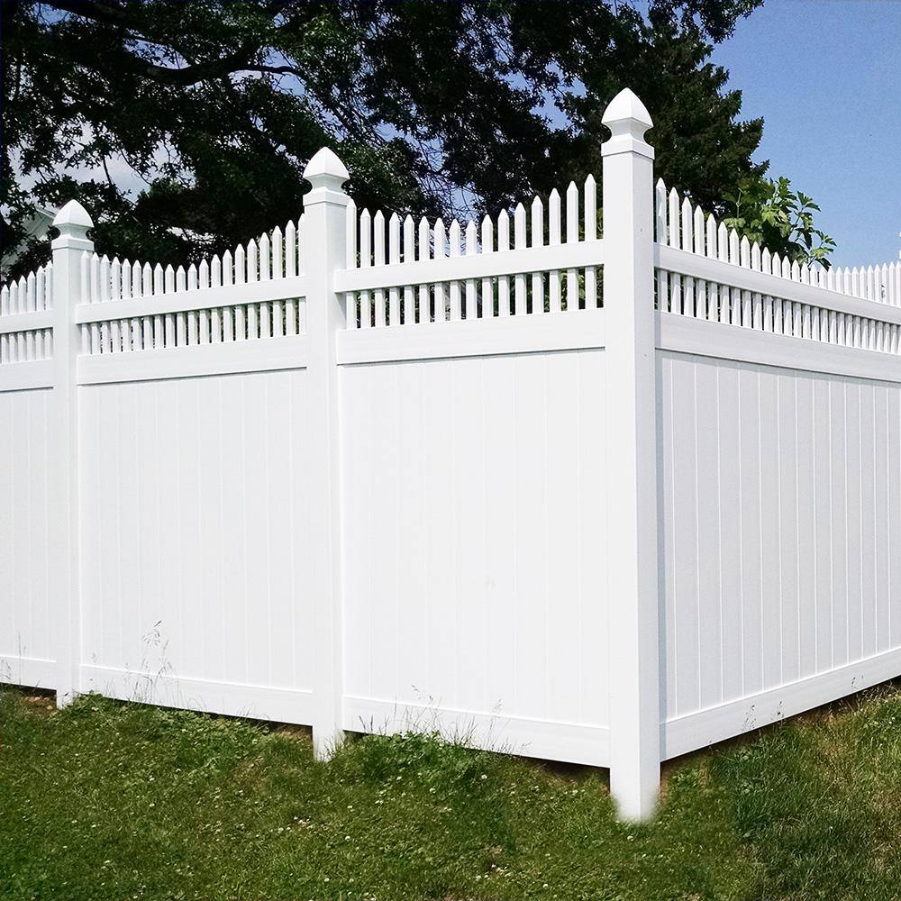 Weatherables 5 in. x 5 in. x 9 ft. Vinyl Fence Corner Post LWPT-CORNER-5X108