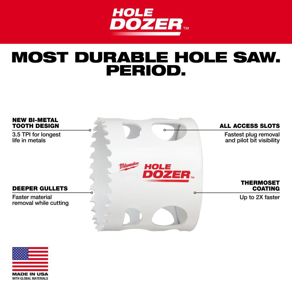 Milwaukee 1-5/16 in. Hole Dozer Bi-Metal Hole Saw 49-56-9614 from Milwaukee