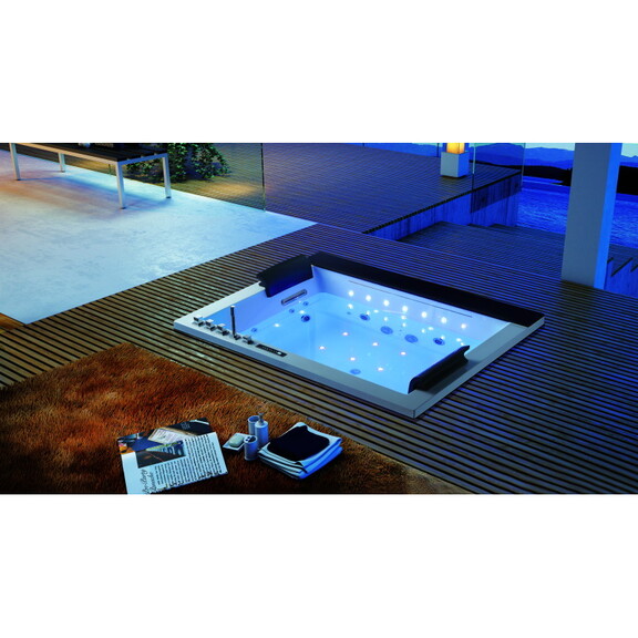 71 inch acrylic double massage bathtub white W1166...