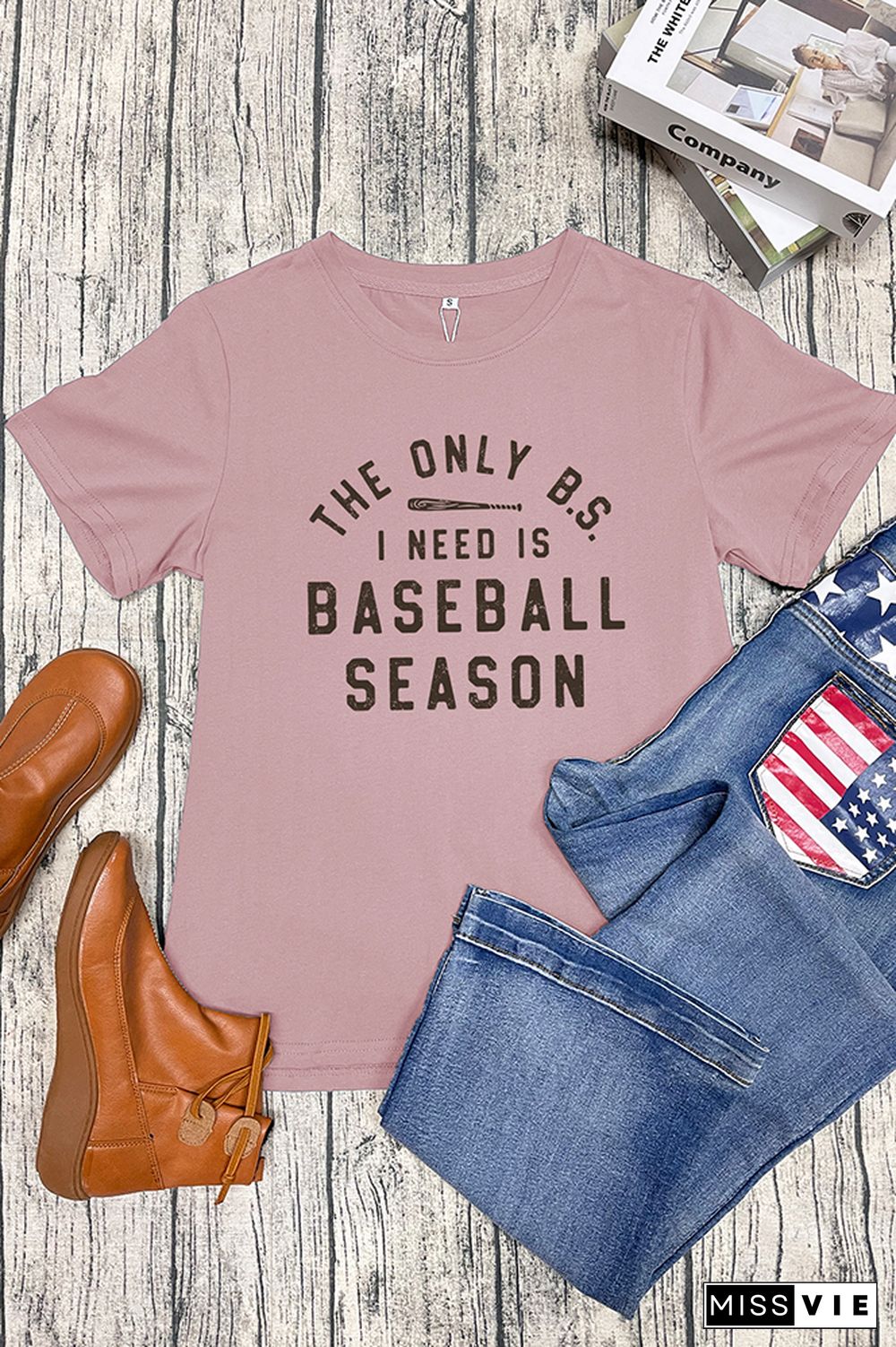 Baseball Season Print Graphic Tee