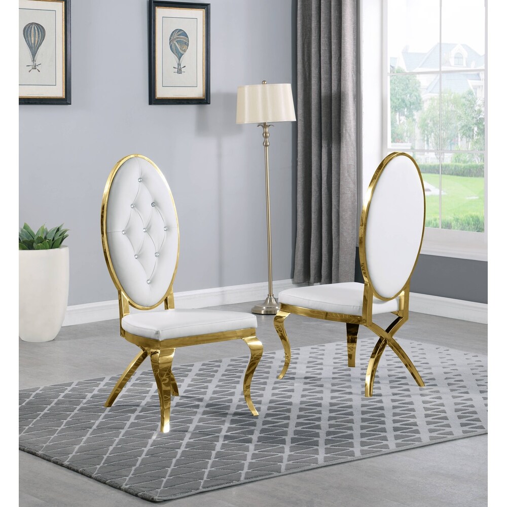 Best Quality Furniture Faux Crystal Chairs with Gold Stainless Steel