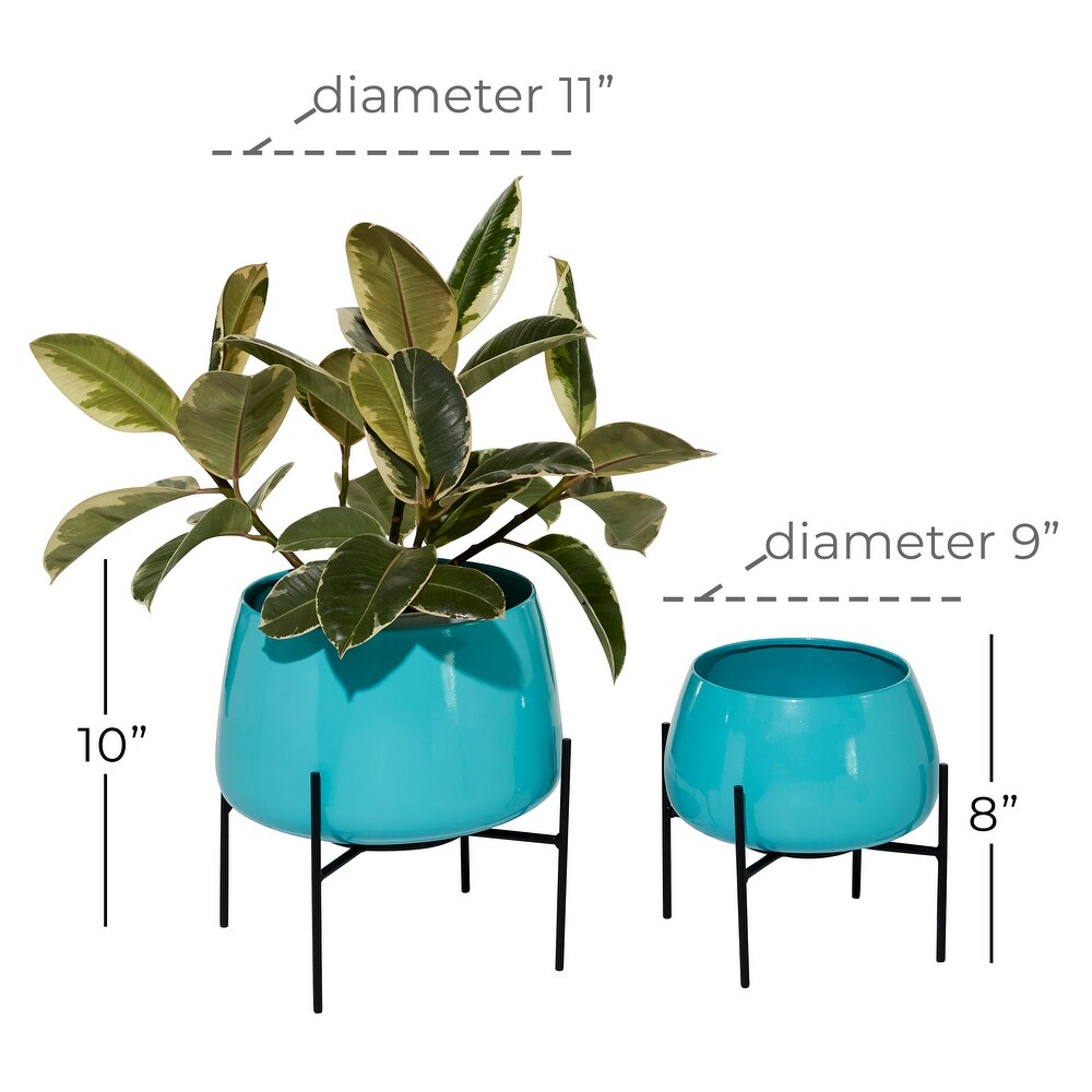 Iron Contemporary Planter (Set of 2)   8' x 10'