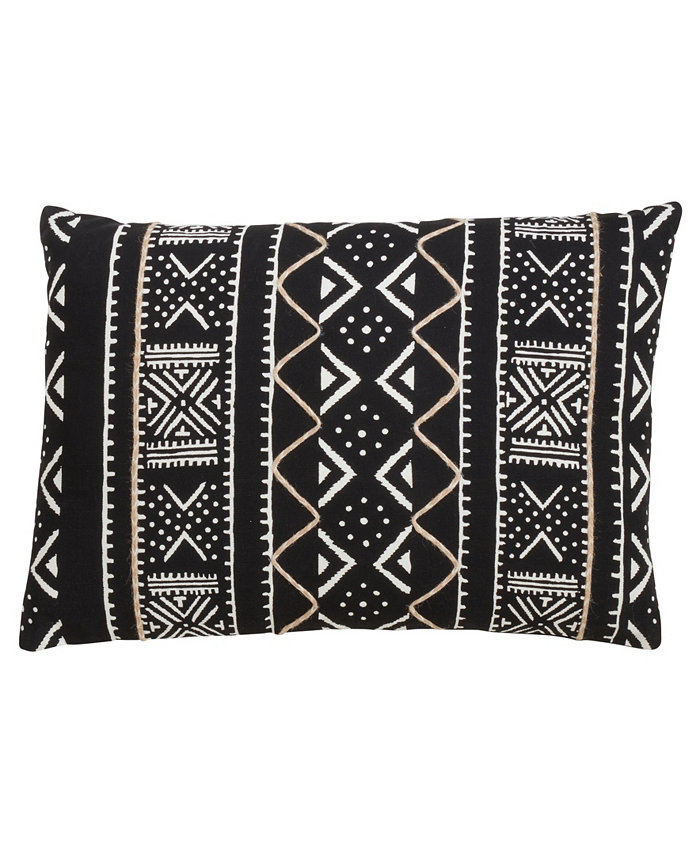 Saro Lifestyle Mud Cloth Decorative Pillow， 14 x 20