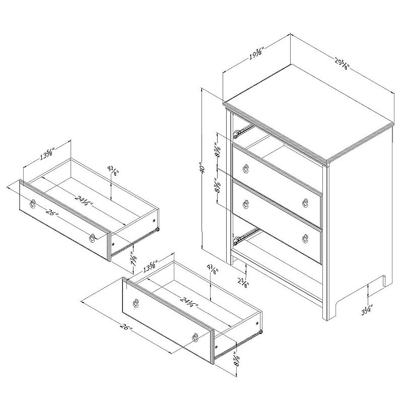 South Shore Cotton Candy 4-Drawer Chest