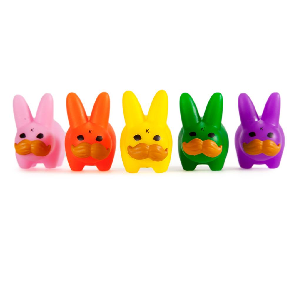 PRIDE 'Stache Labbit Art Toy 5-Pack by Frank Kozik