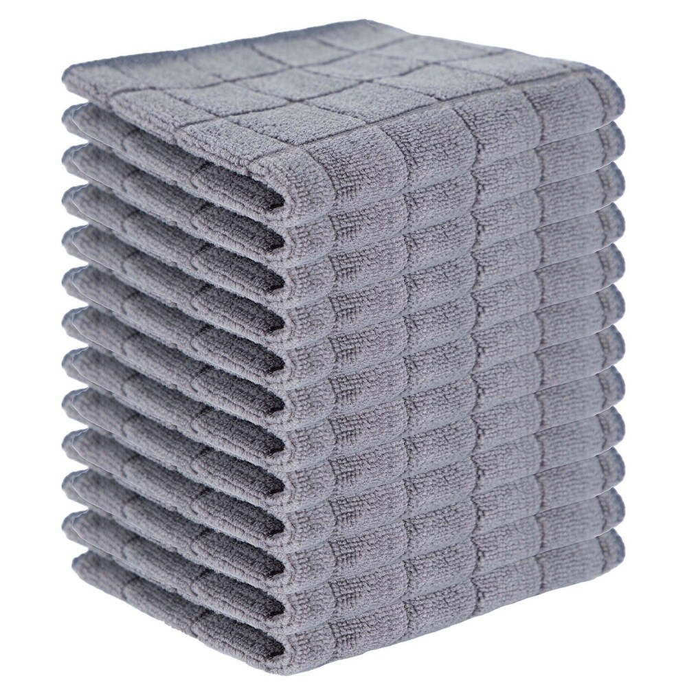 The Sloppy Chef Mesh Backed 12 Piece Dishcloths   12x12