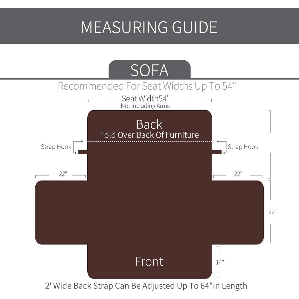 DCP Sofa Slipcover Armrest   Backrest Covers for Sofa  36 x 36 Inches Light Grey   36\