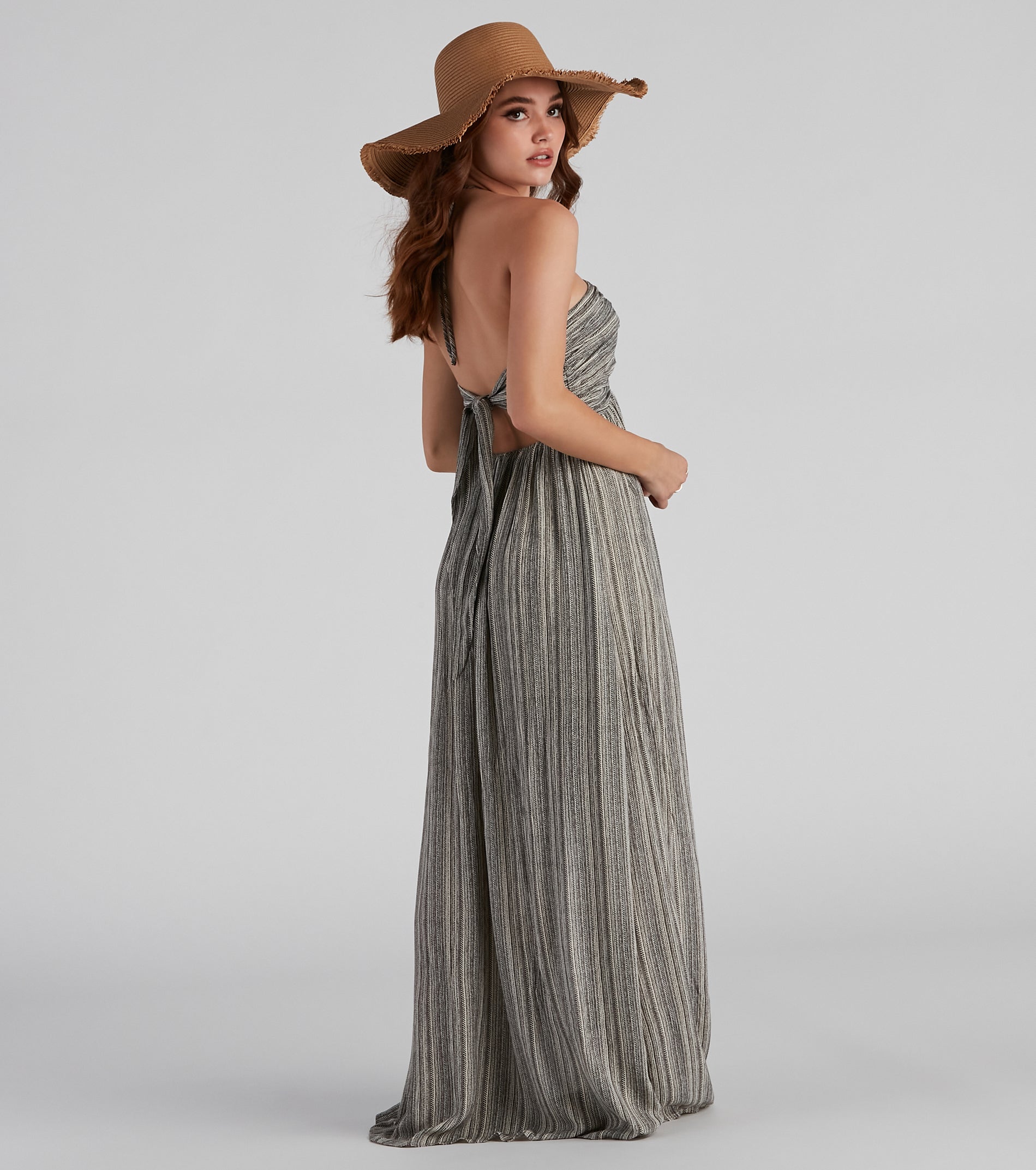 Life Made Easy Linen Halter Maxi Dress