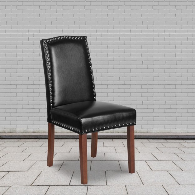 Flash Furniture Hercules Hampton Hill Series Parsons Chair With Accent Nail Trim