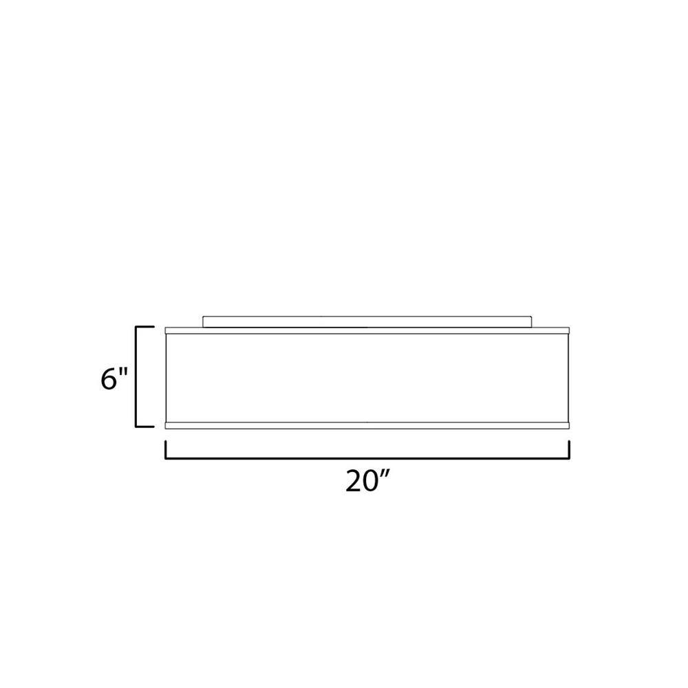 Maxim Lighting Prime 20 in. White Linen Integrated LED Flushmount Light 10222WL