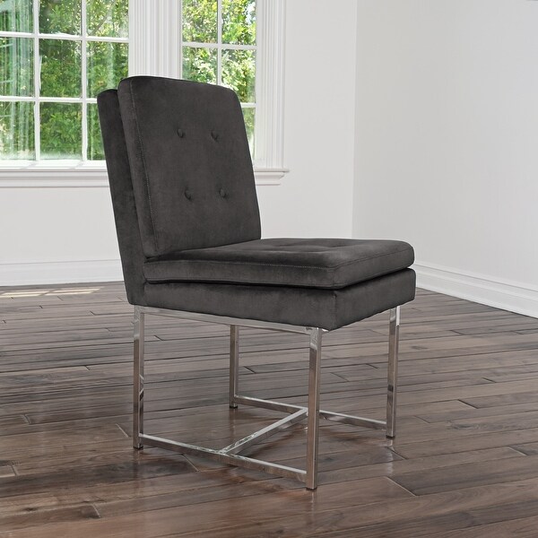 Abbyson Blair Tufted Velvet Dining Chair